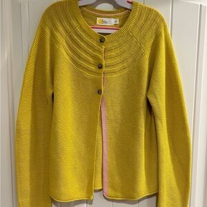 Boden Mustard Yellow Cardigan Sweater